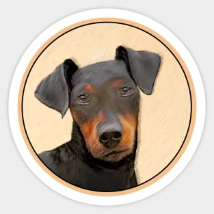 Manchester Terrier Painting Original Animal Art Sticker